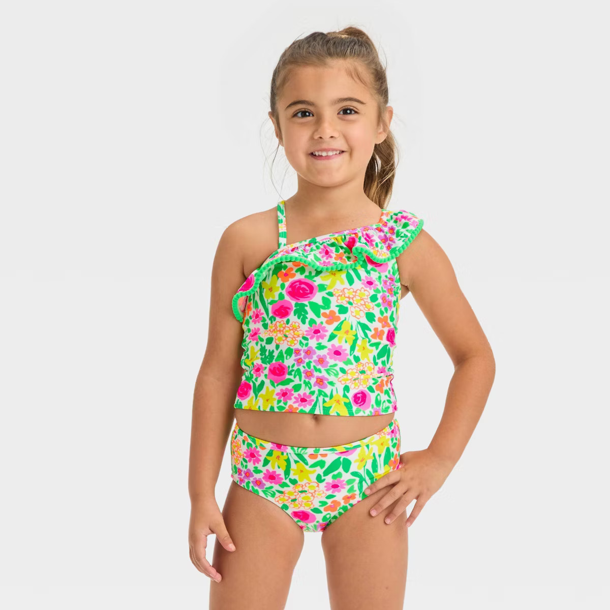 Toddler Girls' Ruffle Tankini Set - Cat & Jack™ | Target