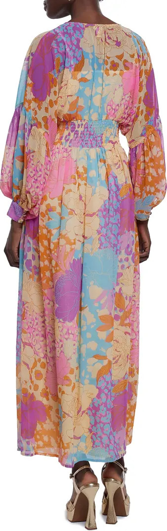 Floral Long Sleeve Smocked Waist Dress | Nordstrom