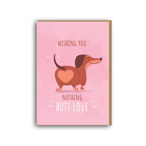 Funny Valentines Card Dachshund Dog Valentines Day Card  | Etsy | Etsy (AU)