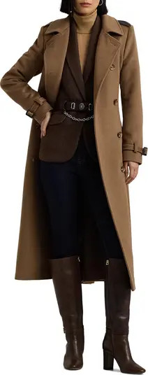 Double Breasted Wool Blend Trench Coat | Nordstrom
