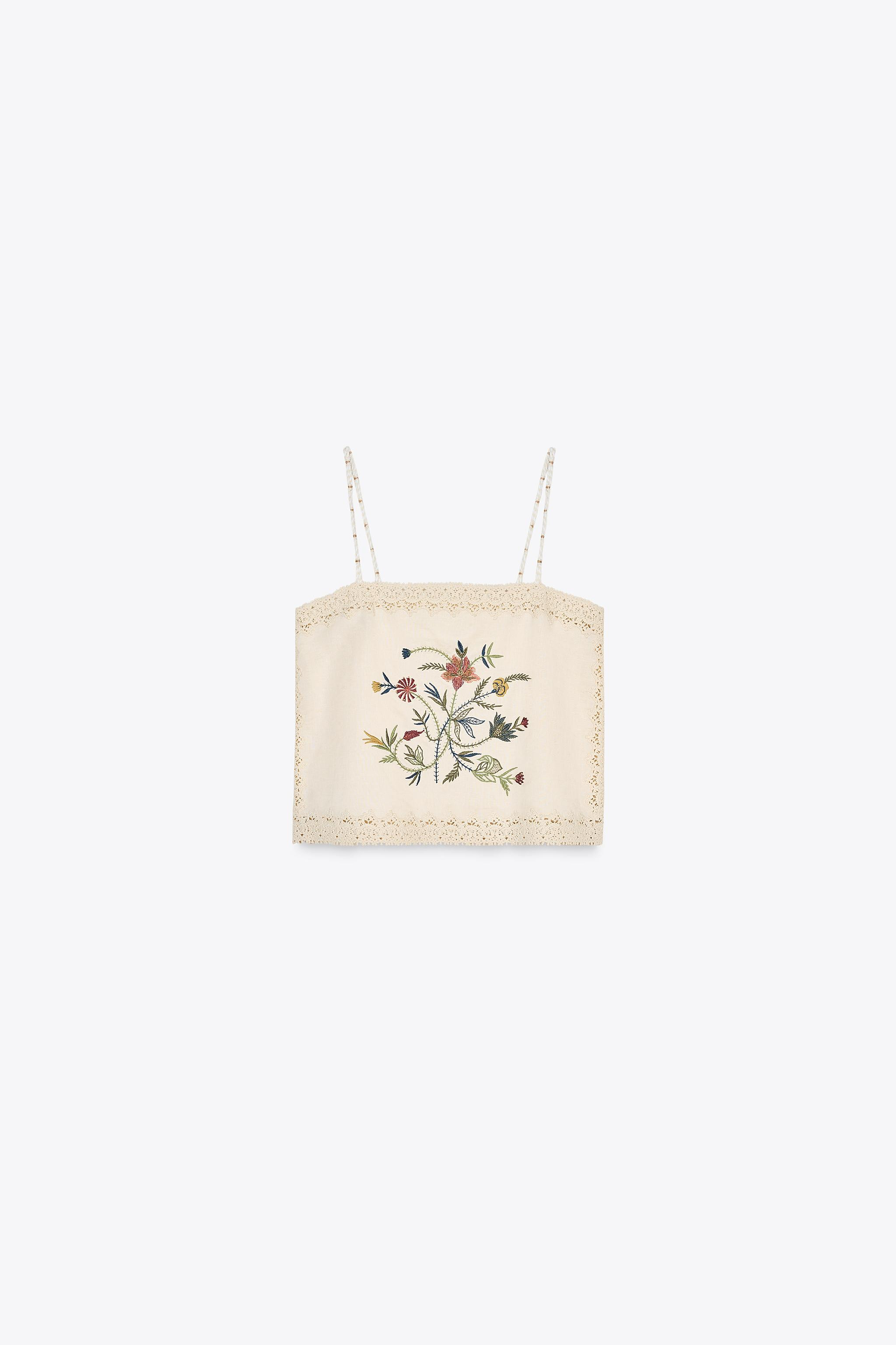 ZW COLLECTION EMBROIDERED TOP | Zara US