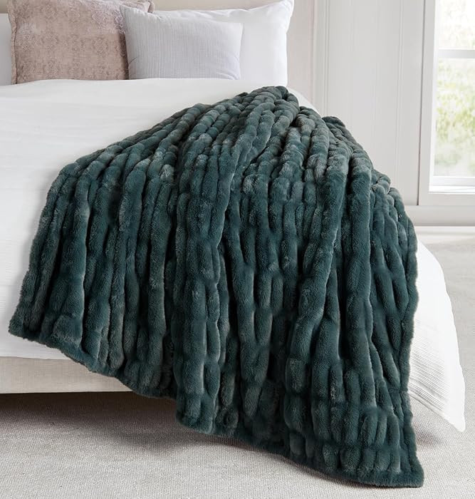 Luxury Micro Plush Throw Blanket | Thick Faux Fur | Forest     Lily Collection | 50" x 60" | Fore... | Amazon (US)