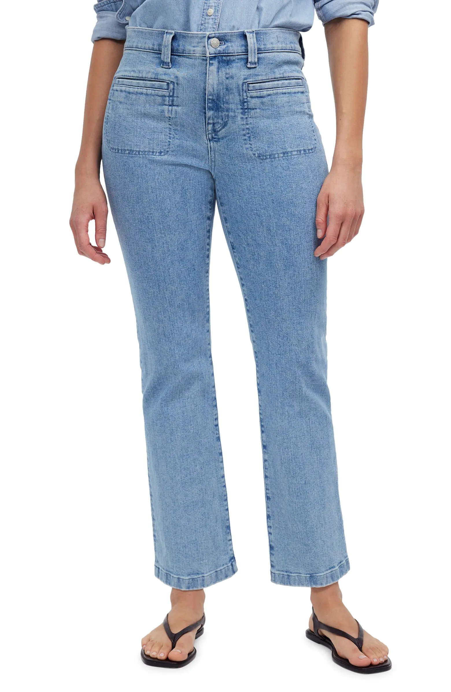 Madewell Mid Rise Kick Out Crop Jeans | Nordstrom | Nordstrom