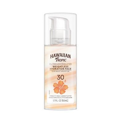 Hawaiian Tropic Silk Hydration Weightless Face Sunscreen - SPF 30 - 1.7oz | Target