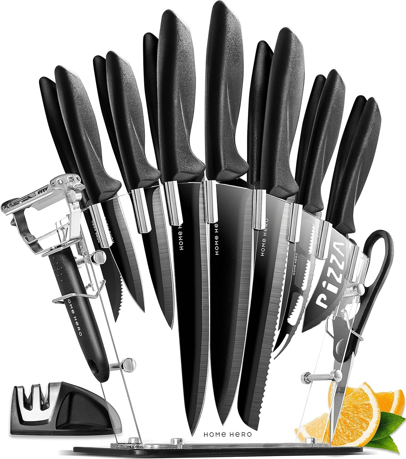 Home Hero Kitchen Knife Set - 17 piece Chef Knife Set with Stainless Steel Knives Set for Kitchen... | Amazon (US)