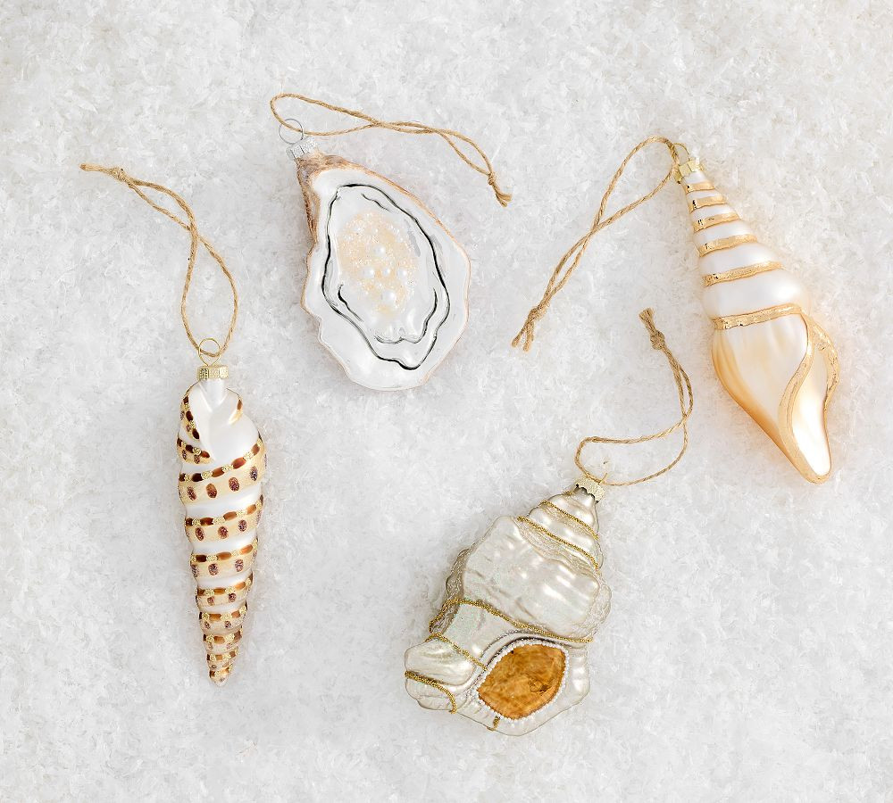 Coastal Seashell Ornaments - Set of 4 | Pottery Barn (US)