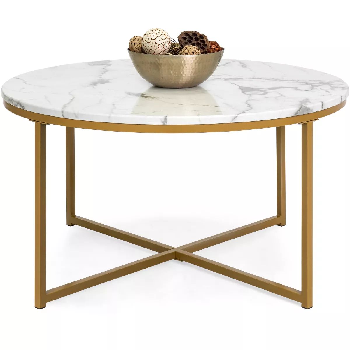 Best Choice Products 36in Faux Marble Modern Round Living Room Accent Coffee Table w/ Metal Frame... | Target