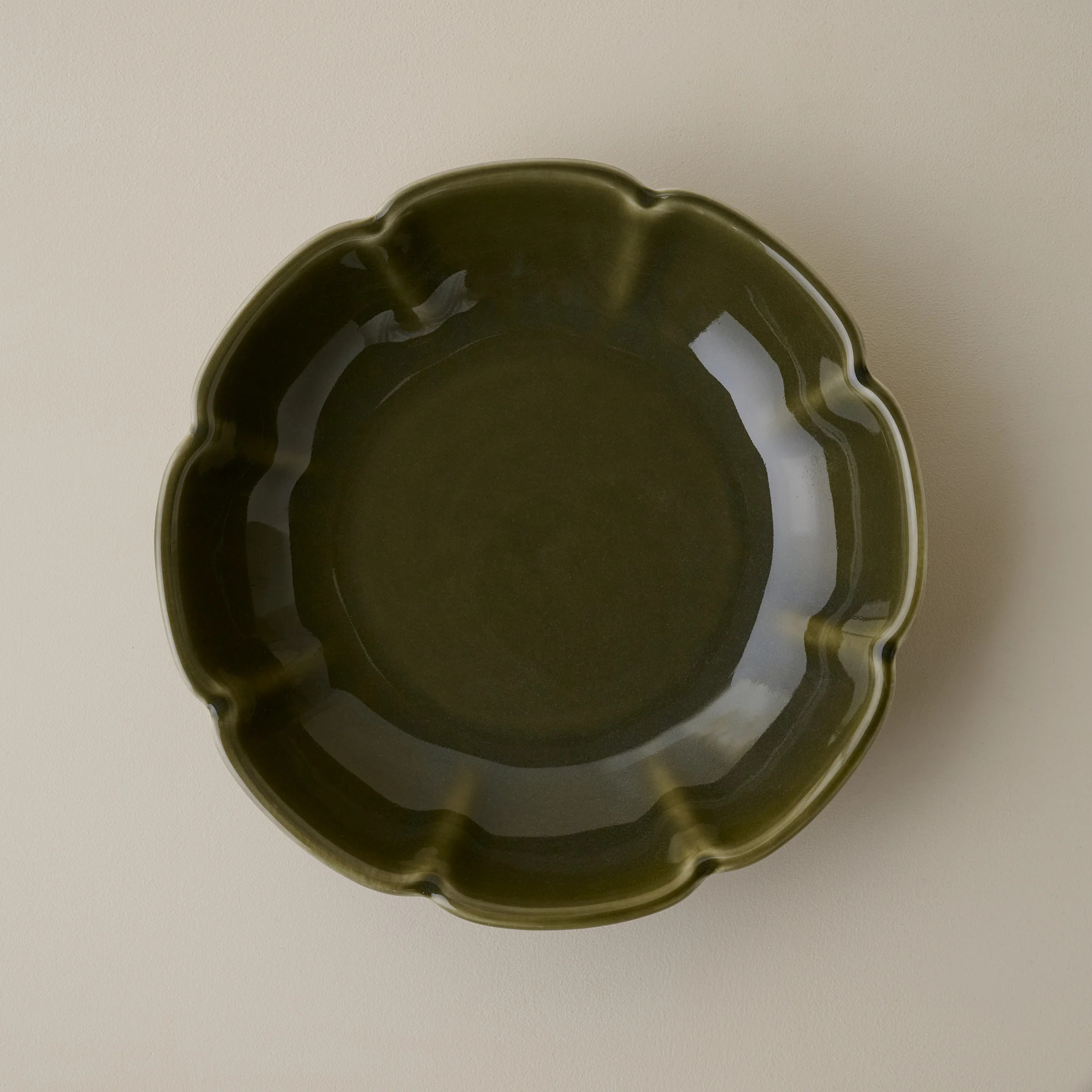 Fern Green Luna Scalloped Pasta Bowl | Magnolia
