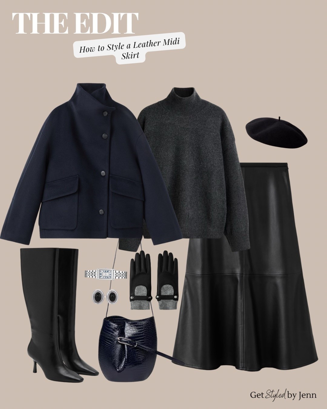Leather skirts don’t need a moment, they need a plan.

This is the exact combo that makes a leather midi feel wearable :
a warm knit, a clean jacket, boots that mean business, and accessories that don’t compete.

It’s polished enough for dinner, easy enough for daytime, and reliable when you want to look put-together without second-guessing.

🛒 Everything is linked!
If you own a leather skirt (or want one), save this and shop the full look.

#LTKHoliday #LTKSeasonal #LTKootd