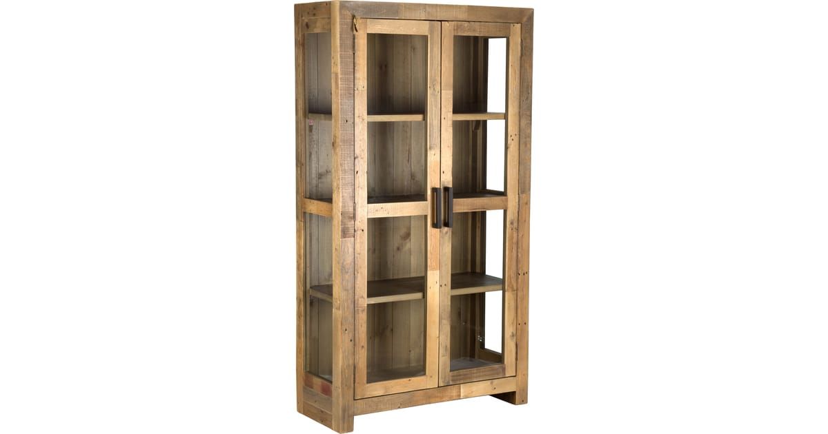 Caroline Reclaimed Pine 2 Door Curio Cabinet | Layla Grayce