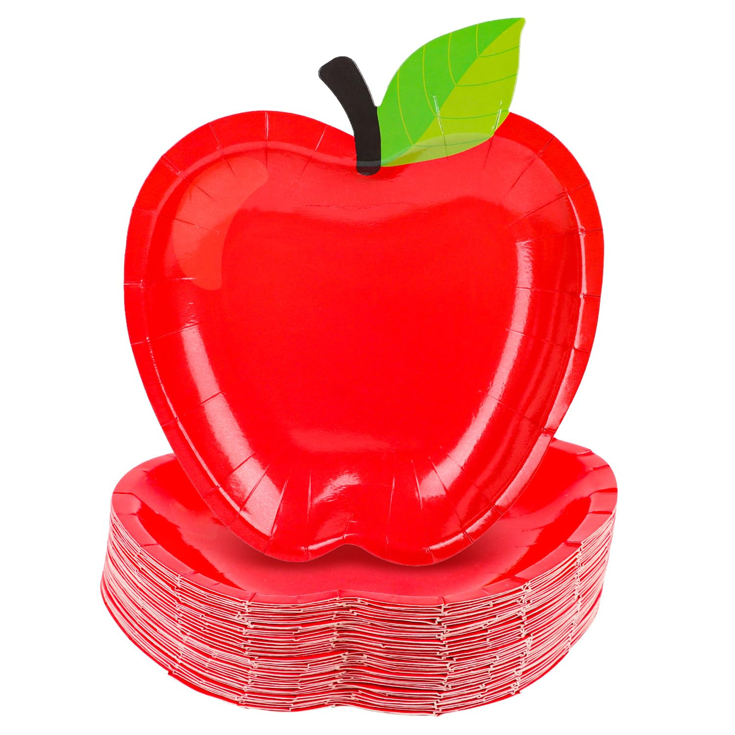 50PCS Red Apple Paper Plates,Back to School Paper Plates Apples Shape Disposable Tableware Dinner... | Amazon (US)