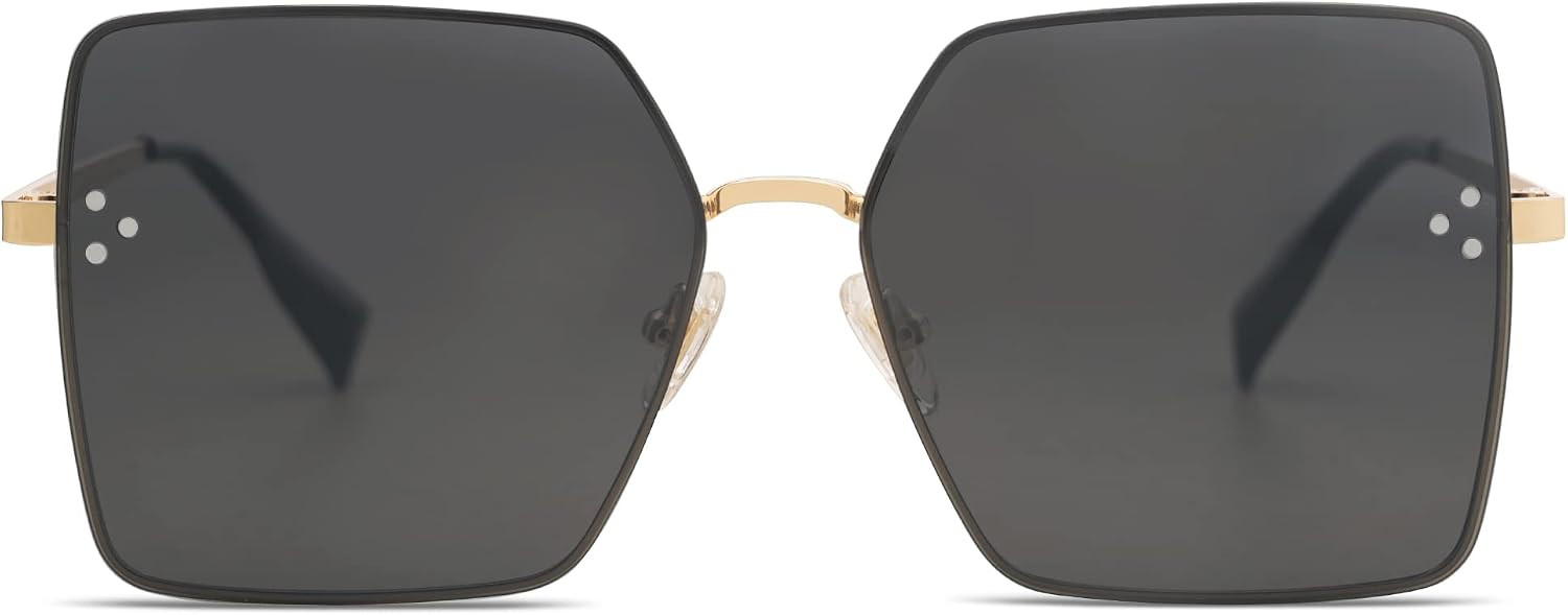 SOJOS Trendy Big Square Sunglasses Women Designer Style Shades SJ1170,Large | Amazon (US)