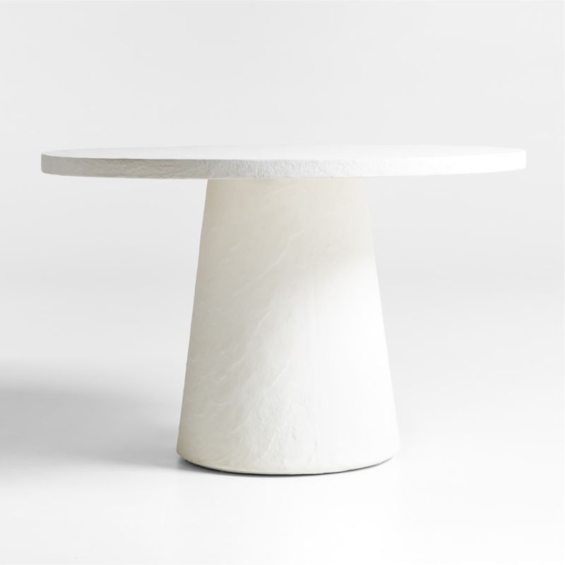 Willy 48" White Pedestal Dining Table by Leanne Ford | Crate & Barrel