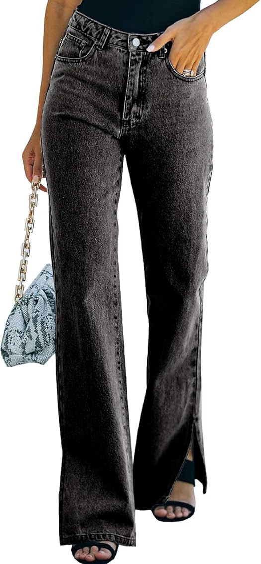 Dokotoo Women High Rise Ripped Flare Jeans Distressed Denim Pants | Amazon (US)