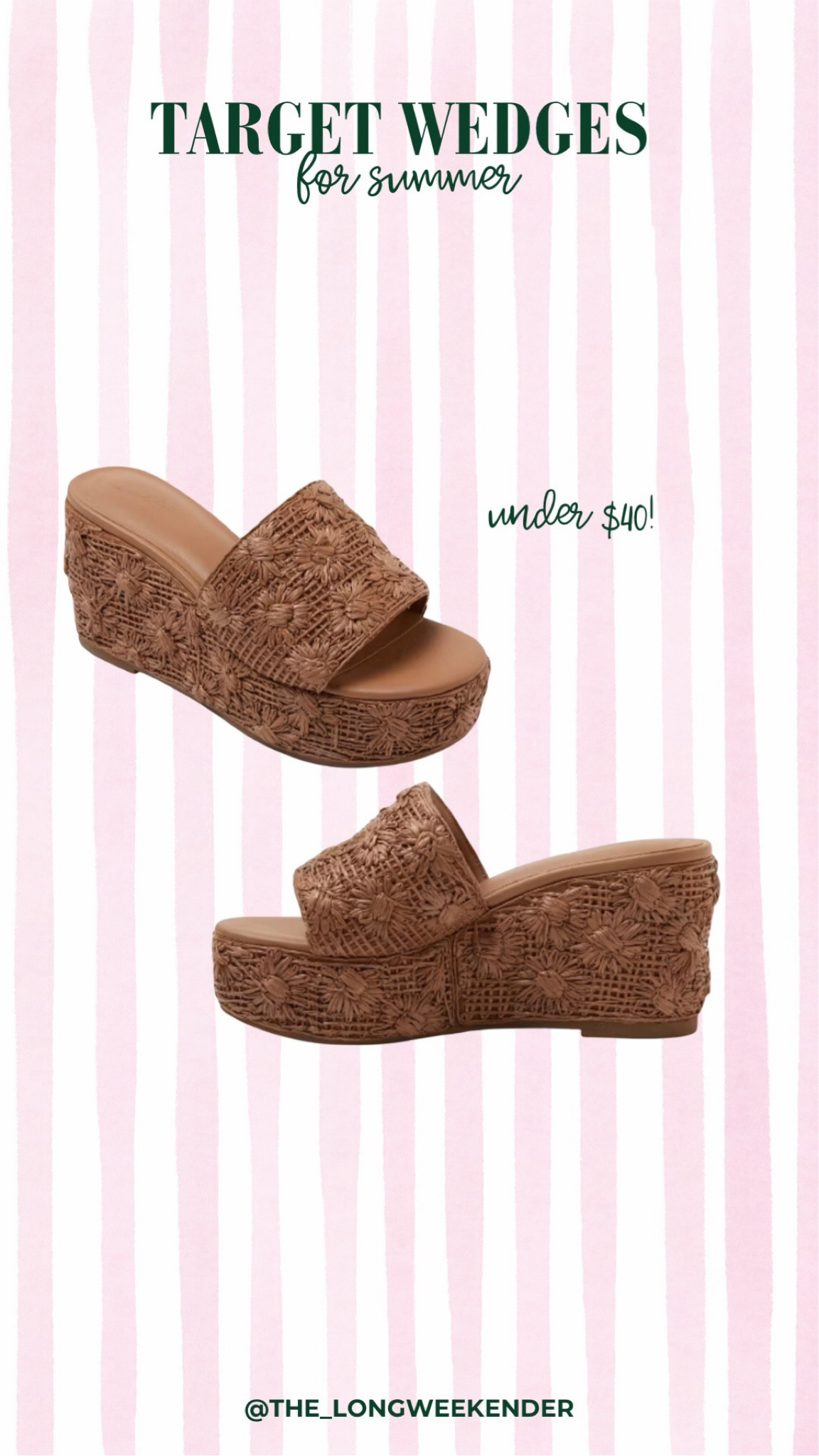 Target brown wedges on sale for summer! I love the floral design! 

#LTKTravel #LTKootd #LTKSaleAlert