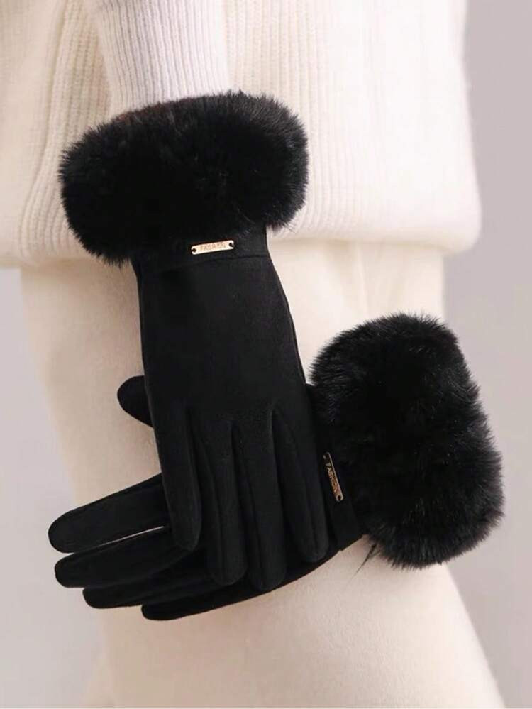 Plüsch Fäustling-Handschuhe | SHEIN