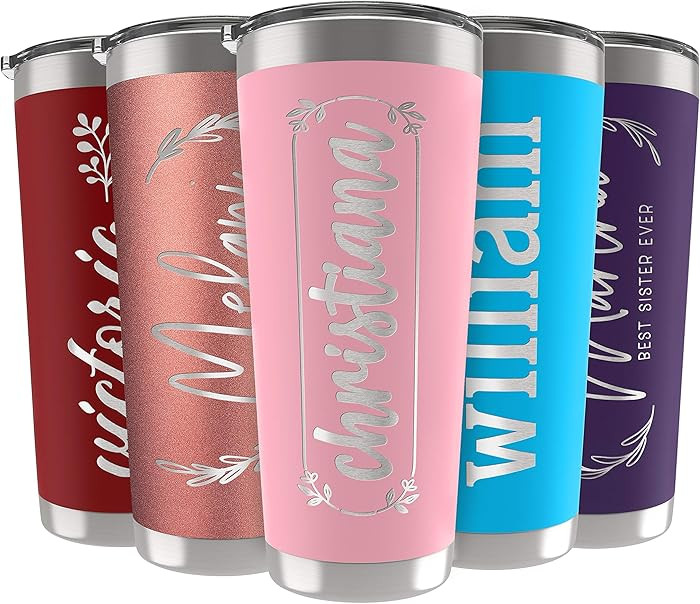 Updated, Personalized Tumblers, Stainless Steel 30 oz Tumbler w/Lid |13 Designs| Personalized Cup... | Amazon (US)