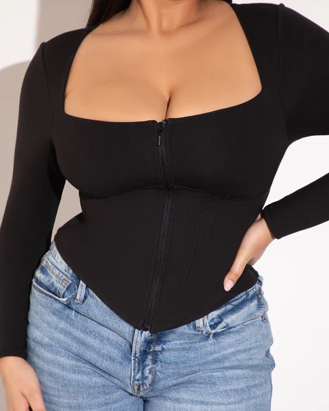 Corsety Square Neck Long Sleeve Top | TA3