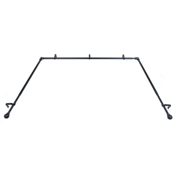 Better Homes & Gardens 3/4" Matte Black Bay Window, Single Curtain Rod - Walmart.com | Walmart (US)