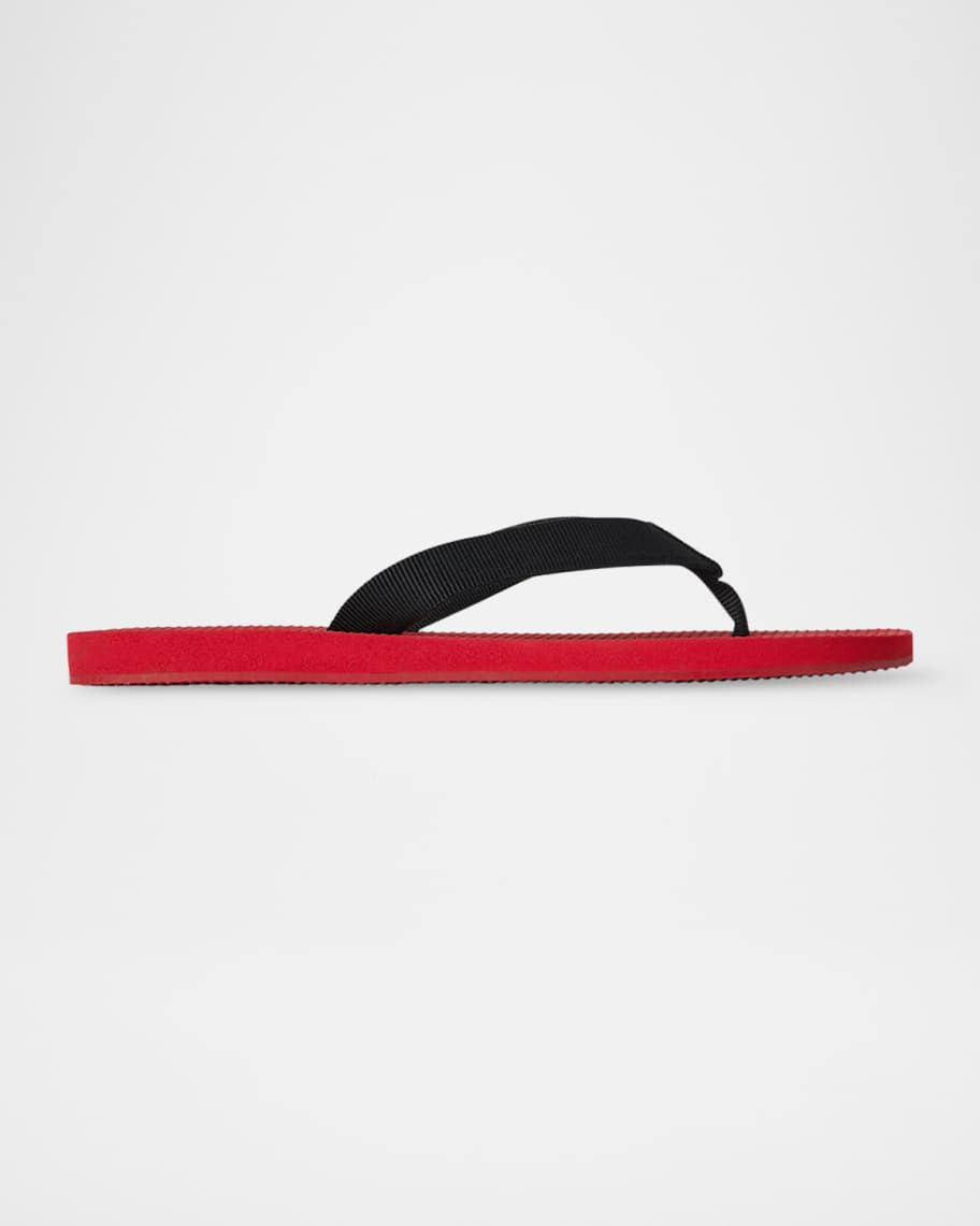 Dune Cotton Flat Thong Sandals | Neiman Marcus