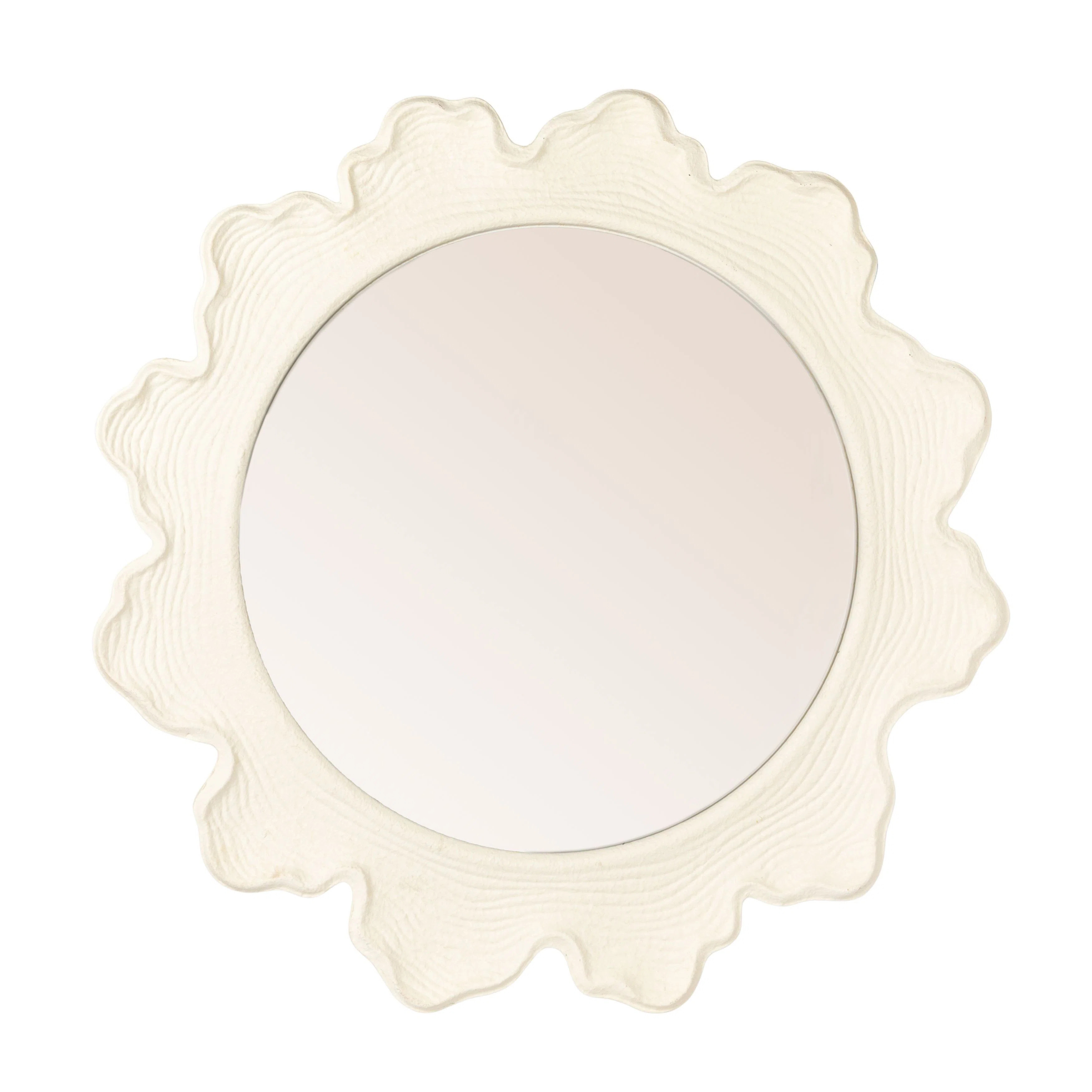 Tallulah Faux Bois Round Metal Wall Mirror | Wayfair North America