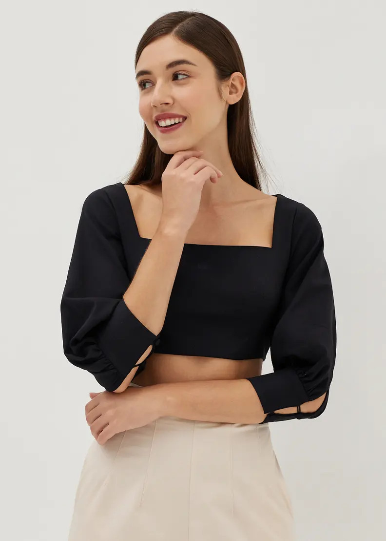 Leana Square Neck Puff Sleeve Top | Love, Bonito USA
