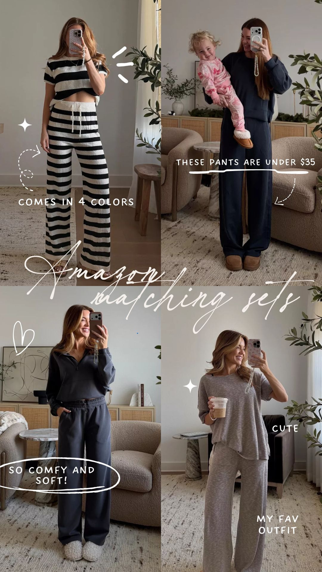 matching sets from amazon 🩶 

loungewear, casual outfit, finds under 50, sweatshirt, comfy outfit, sale alert, michele jaliene 

 #LTKSeasonal #LTKSaleAlert #LTKFindsUnder100