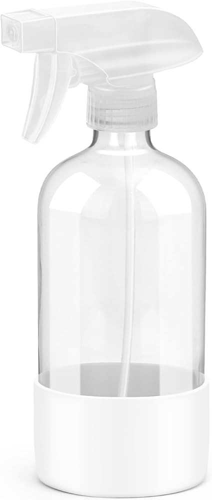 Glass Spray Bottles with Silicone Sleeve Protection, Empty 16OZ Reusable Spray Bottles, Refillabl... | Amazon (US)