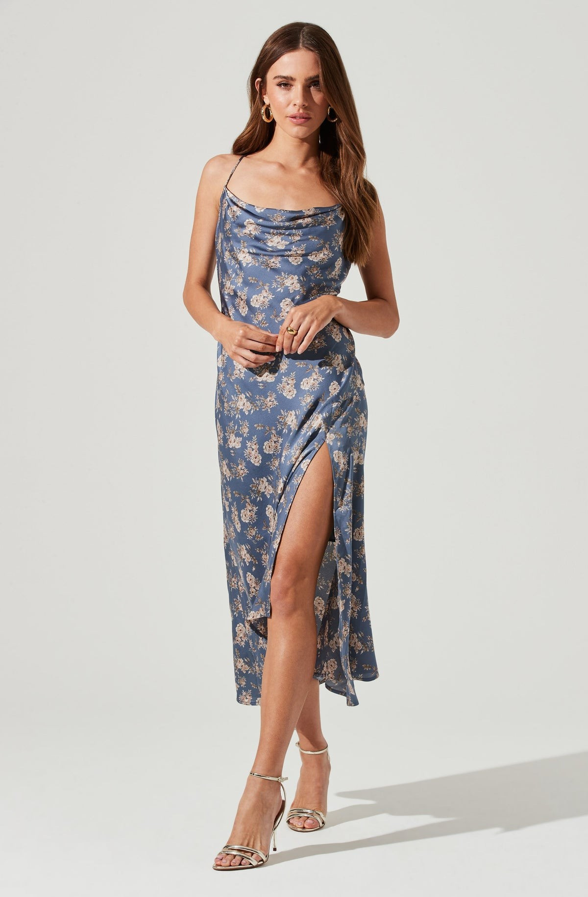 Gaia Floral Midi Dress | ASTR The Label (US)