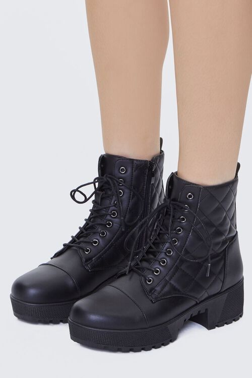 Quilted Lace-Up Booties | Forever 21 (US)