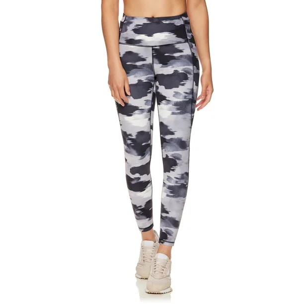 Reebok Women's Getaway High Rise Print 7/8 Leggings with Pockets, 25” Inseam, Sizes XS-XXXL | Walmart (US)