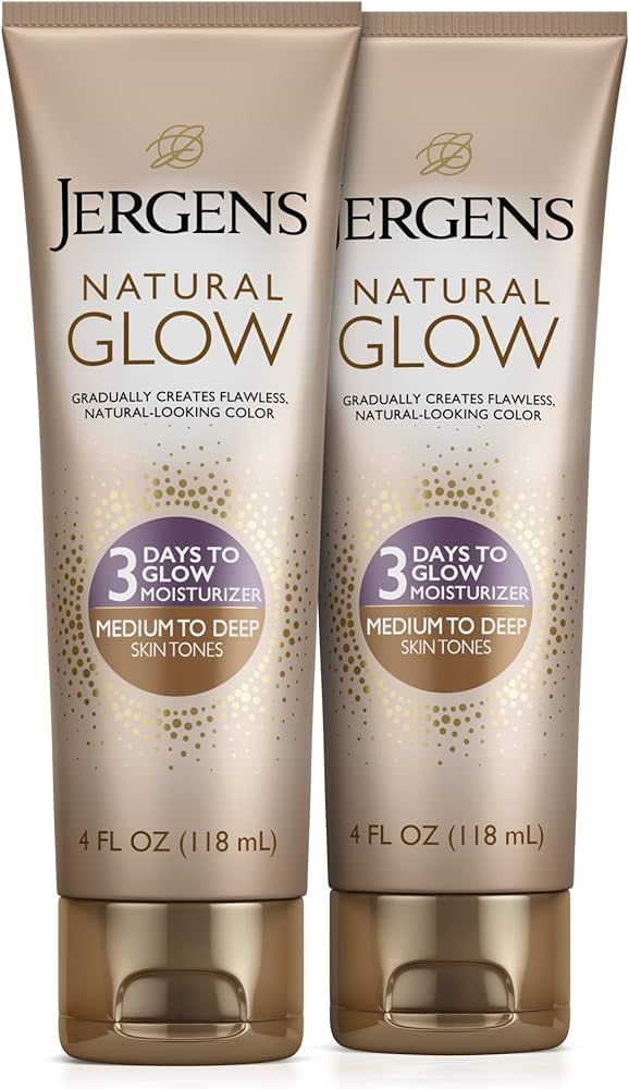 Jergens Natural Glow 3-Day Self Tanner Body Lotion, Sunless Tanning Moisturizer for Medium to Dee... | Amazon (US)