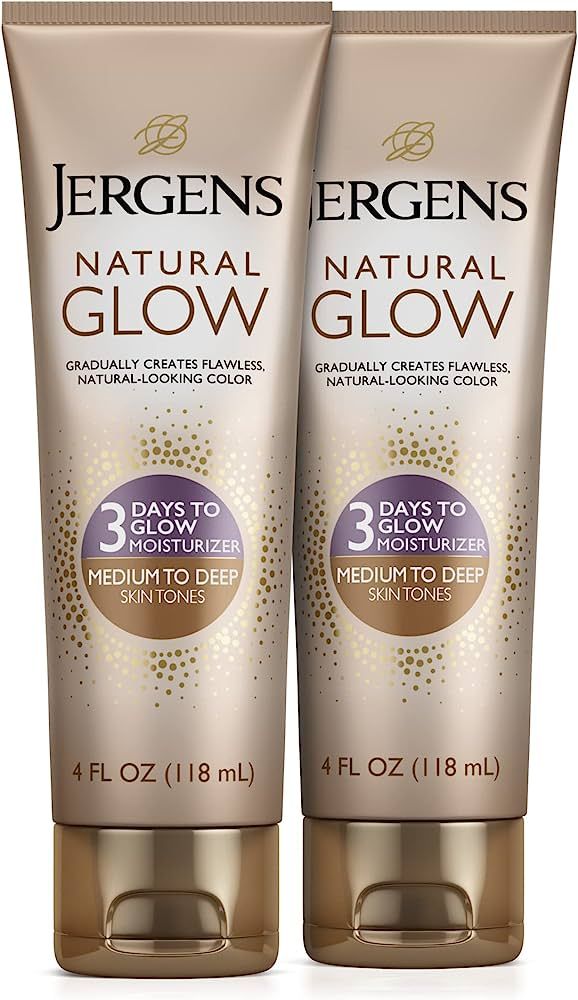 Jergens Natural Glow 3-Day Self Tanner Body Lotion, Sunless Tanning Moisturizer for Medium to Dee... | Amazon (US)