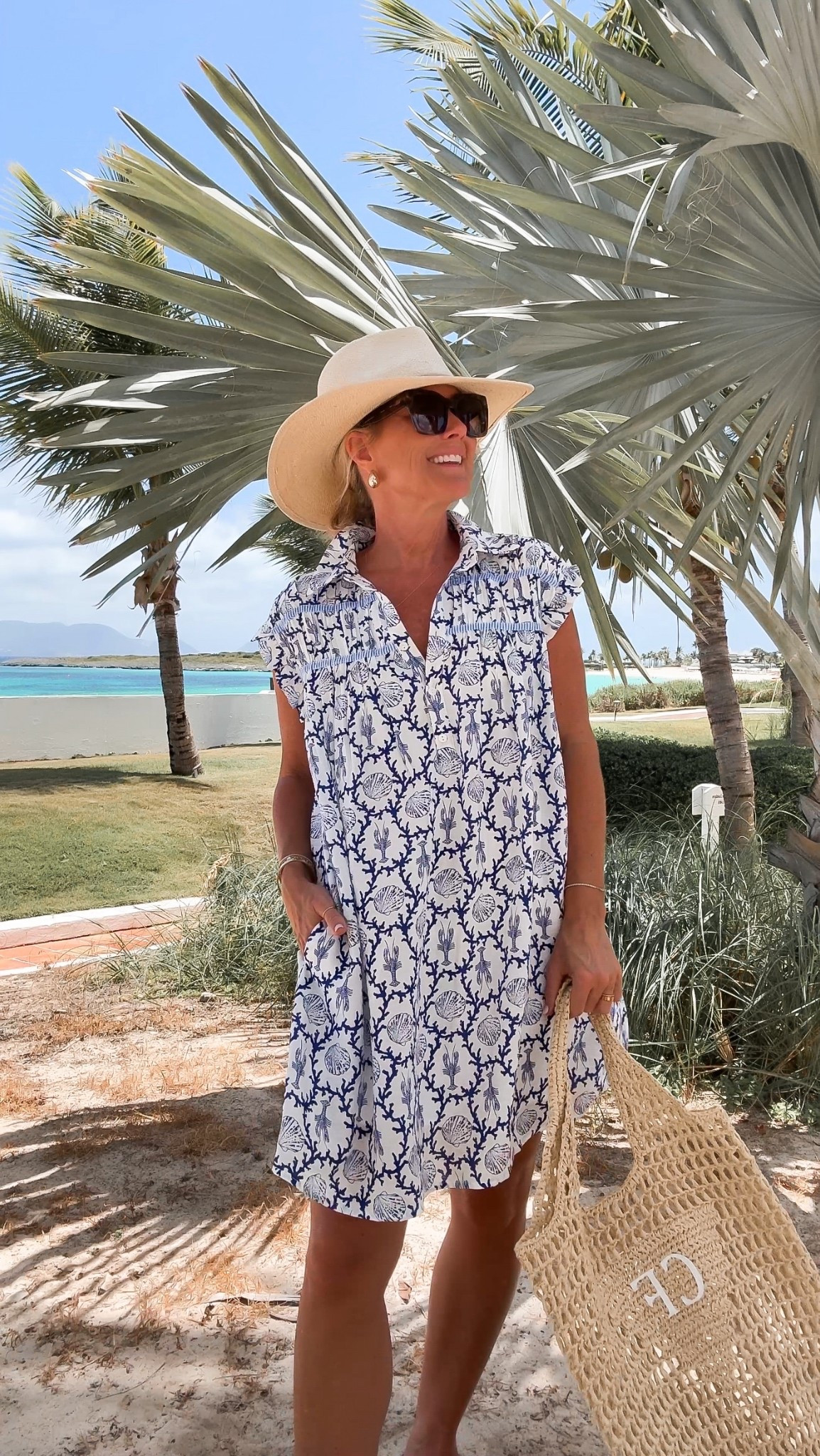 Light & gauzy shell print dress. Comes in blue & red, so cute for the 4th, too!

I’m in a small, code SUGARPLUM20 is active for 20% off this week!

#LTKTravel #LTKOver40 #LTKFindsUnder100