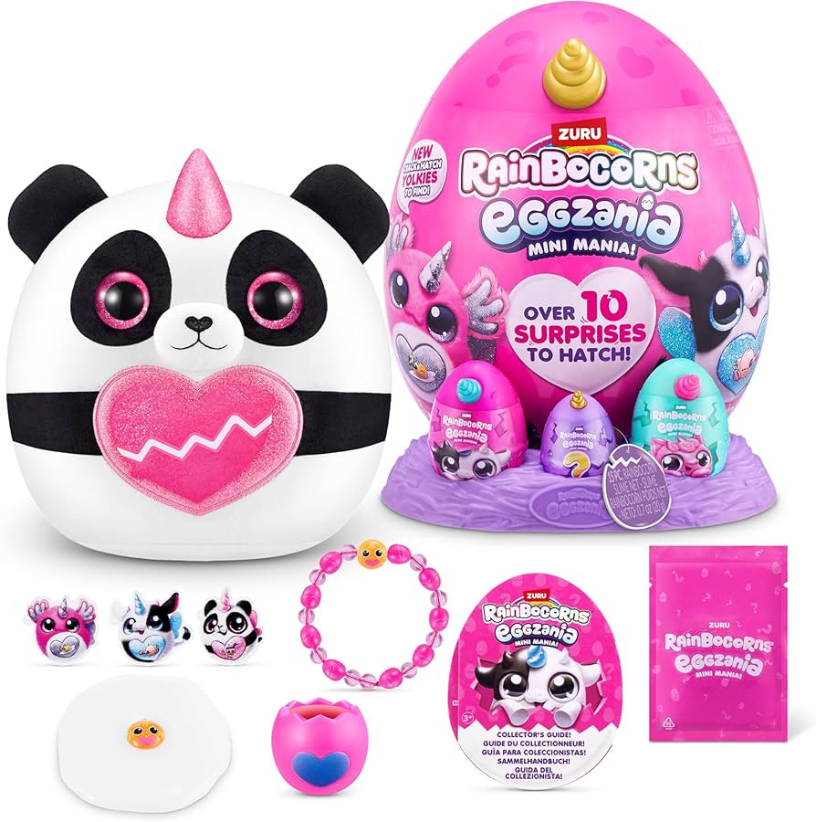 Rainbocorns Eggzania Mini Mania Panda Plush Surprise Unboxing with Animal Soft Toy, Idea for Girl... | Amazon (US)