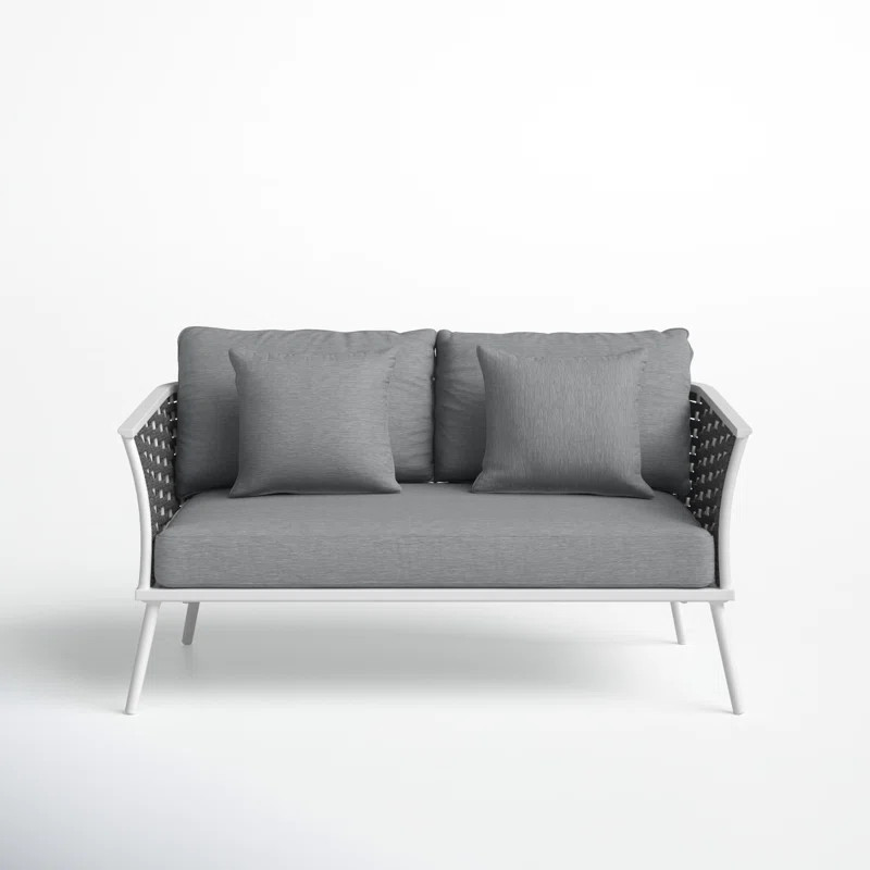 Cira Outdoor Patio Aluminum Loveseat | Wayfair North America