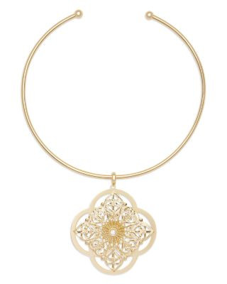Laya Crystal Filigree Structured Pendant Necklace, 5.19" x 4.92" | Bloomingdale's (US)