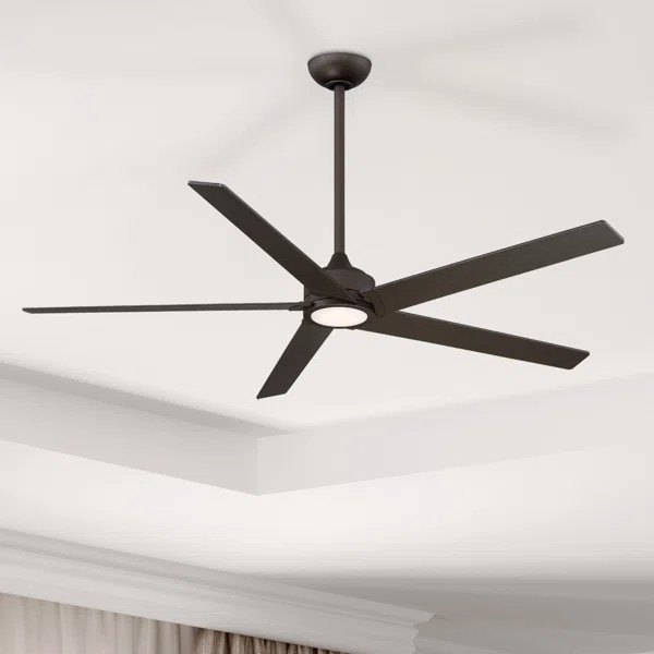 60'' 5 - Blade LED Standard Ceiling Fan with Remote Control and Light Kit Included | Wayfair North America