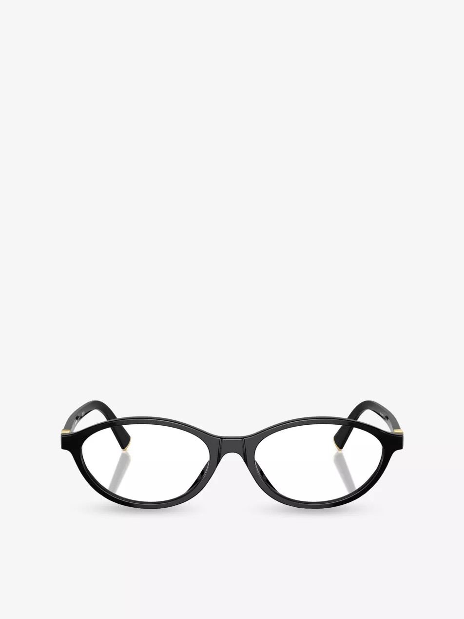 MU 09XV Oval-Frame Acetate Glasses | Selfridges