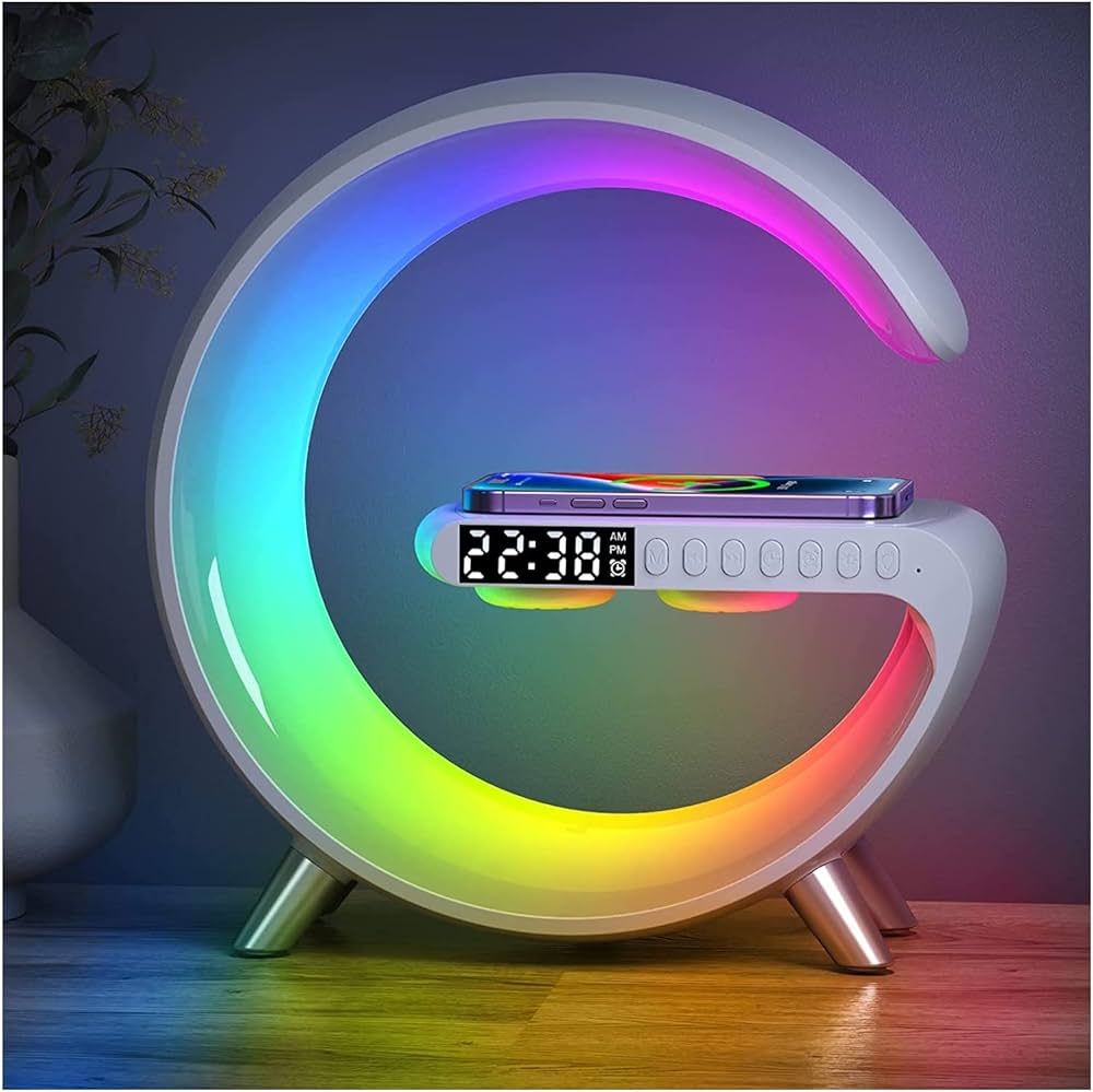 2023 New Intelligent LED Table Lamp, 4 in 1 Wireless Charger Night Light Lamp, App Control Blueto... | Amazon (US)