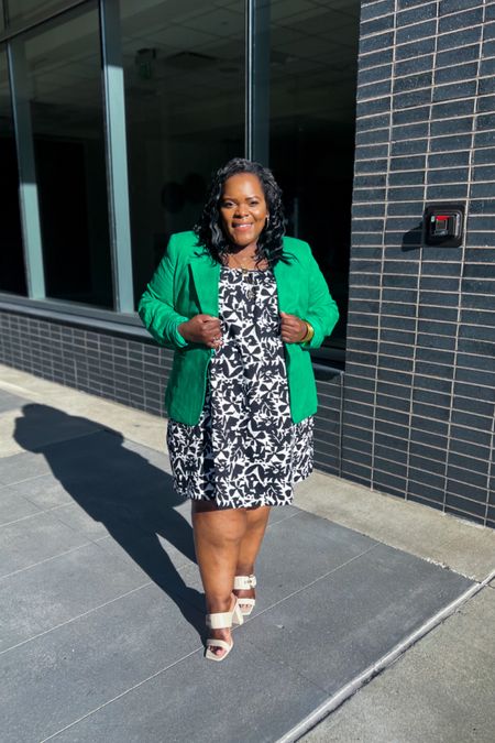 Fun eye popping colors at Walmart! Love this green linen blazer paired with this black and white print dress from Free Assembly 💚🖤💚 @leliassoutherncharm

Summer dresses / blazer / petite fashion / midsize / Walmart fashion 

#LTKxWalmart #LTKMidsize #LTKFindsUnder50