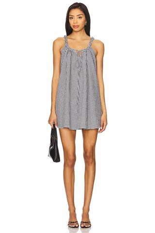 Tularosa Reese Mini Dress in Black & Ivory Gingham from Revolve.com | Revolve Clothing (Global)