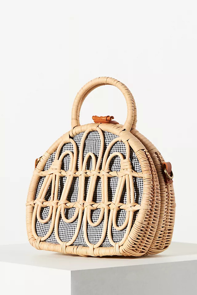 Mini Rattan Suitcase Satchel | Anthropologie (US)