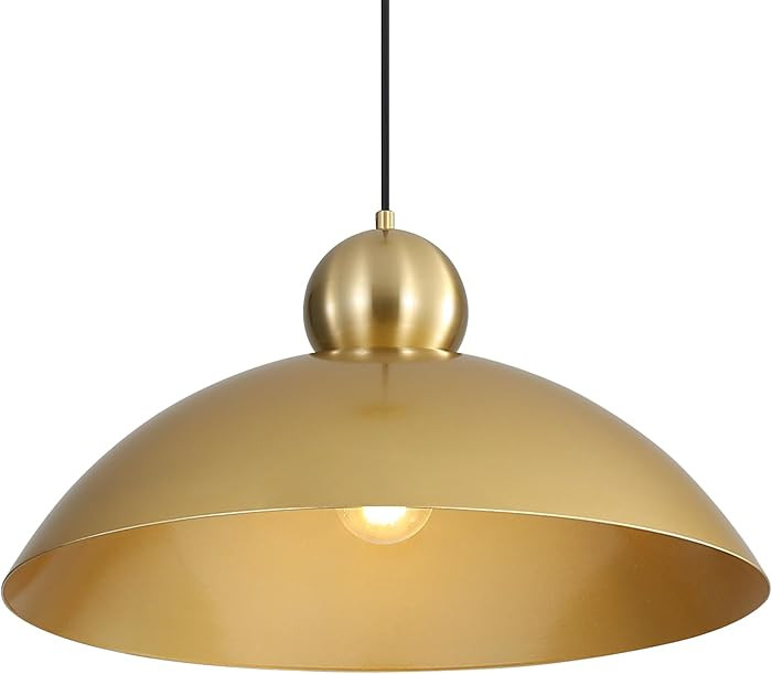 18 Inch Large Pendant Lights Kitchen Island Farmhouse Pendant Light with Adjustable Gold Dome Han... | Amazon (US)