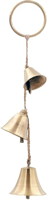 Brass Rustic Hanging Bells for Door Knob Decoration, Home Garden Decor Shopkeepers Bell on Rope | Amazon (US)