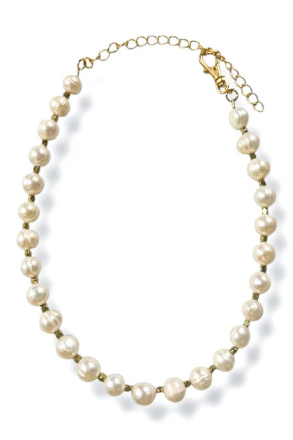 Virtue Pearl Studded Nugget Necklace | The Willow Tree