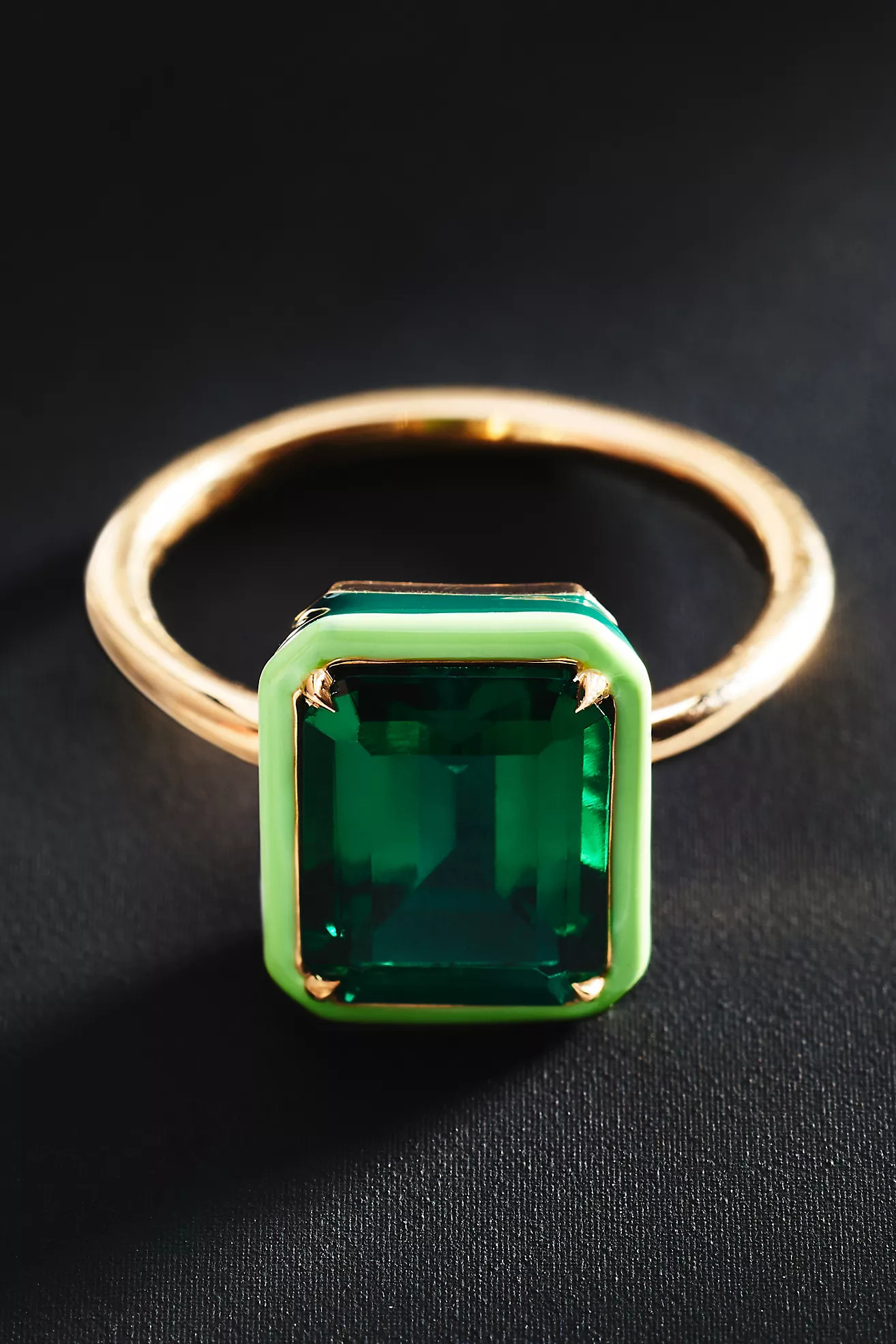 Alison Lou Emerald Cocktail Ring | Anthropologie (US)