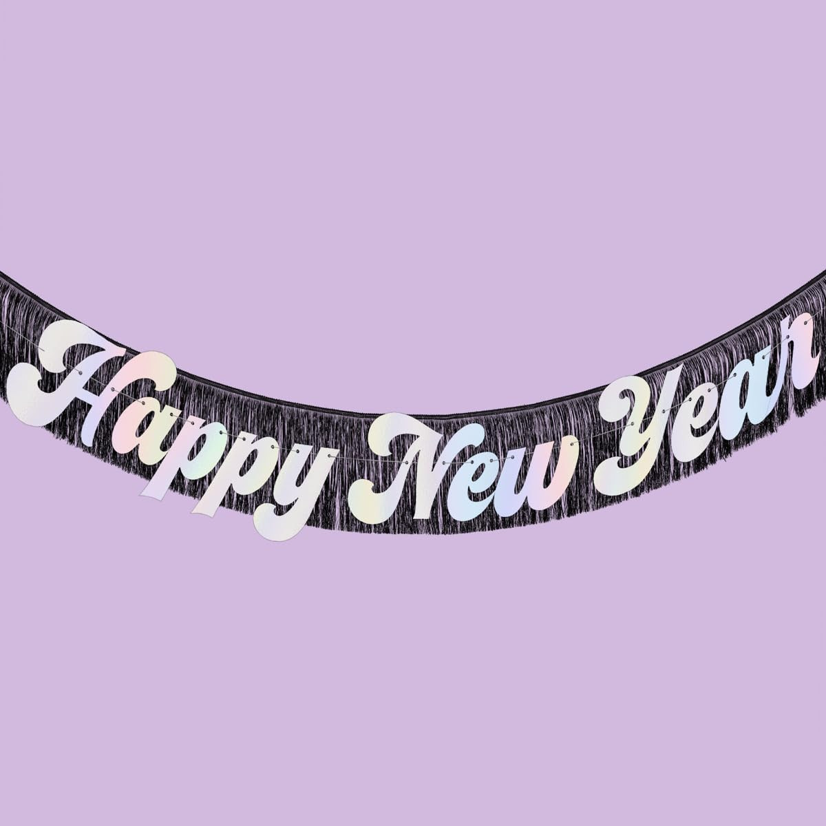 xo, Fetti Happy New Year Banner with black fringe - 5 Ft. | NYE Party Decorations, 2023 Decor, Ha... | Amazon (US)