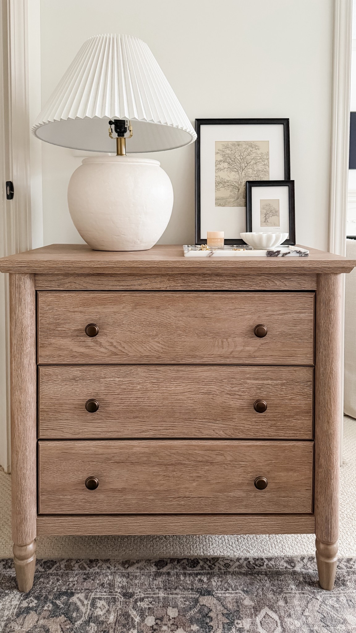 Is it pottery barn or Walmart?! Can’t believe how good this 3-drawer nightstand is! 

#LTKHome #LTKCyberWeek