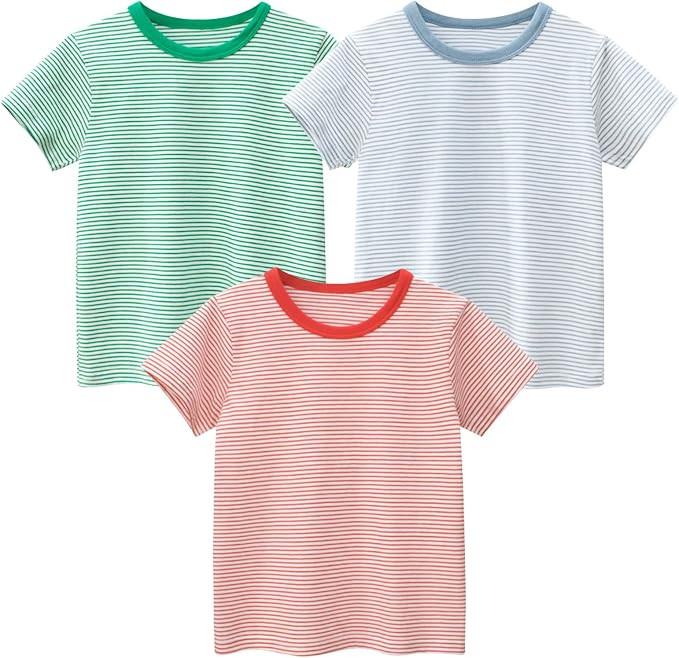 Boys' 4-Pack Excavator Short Sleeve Crewneck T-Shirts Top Tee Size 2-7 Years Toddler Boys' Value ... | Amazon (US)